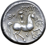 Tetradrachm Trident and Triskeles Type, Central and Eastern Europe (ancient), 300 BC - 201 BC reverse image