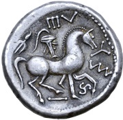 Tetradrachm Trident and Triskeles Type, Central and Eastern Europe (ancient), 300 BC - 201 BC reverse image