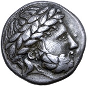 Tetradrachm Audoleon Monogram Type obverse image