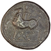 Tetradrachm Imitation of Tetradrachm of Philip II of Macedon, Central and Eastern Europe (ancient), 300 BC - 250 BC reverse image