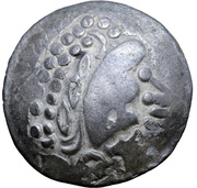 Tetradrachm Zeuskopf/Henkelarmreiter Type obverse image