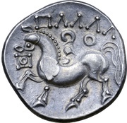 Tetradrachm Zickzackgruppe Type, Central and Eastern Europe (ancient), 200 BC - 1 BC reverse image