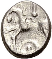 Obol Roseldorf II type, Central and Eastern Europe (ancient), 200 BC - 101 BC reverse image