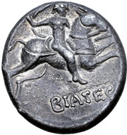 Hexadrachm Biatec Type, Central and Eastern Europe (ancient), 75 BC - 1 BC reverse image