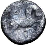 Obol Roseldorf I type, Central and Eastern Europe (ancient), 75 BC - 1 BC reverse image