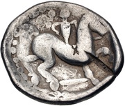 Tetradrachm Imitation of Tetradrachm of Philip II of Macedon, Central and Eastern Europe (ancient), 300 BC - 201 BC reverse image