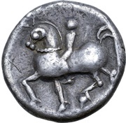 Tetradrachm Kegelreiter Type, Central and Eastern Europe (ancient), 200 BC - 101 BC reverse image