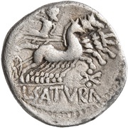 Denarius Imitation of Denarius of Roman Republic, Central and Eastern Europe (ancient), 83 BC reverse image