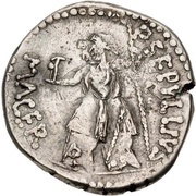 Denarius - Imitation of Roman Republic Denarius, Central and Eastern Europe (ancient), 44 BC reverse image