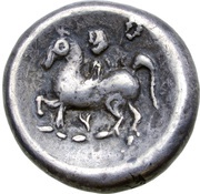 Tetradrachm Apollokopf-Dickschrötling Type, Central and Eastern Europe (ancient), 300 BC - 201 BC reverse image