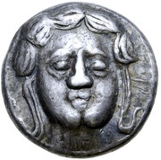 Tetradrachm Apollokopf-Dickschrötling Type obverse image