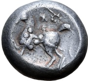 Tetradrachm Apollokopf-Dickschrötling Type, Central and Eastern Europe (ancient), 300 BC - 201 BC reverse image