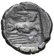 Diobol - Sparadokos eagle facing right, Central and Eastern Europe (ancient), 450 BC - 440 BC reverse image