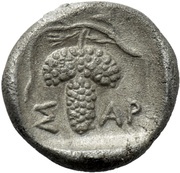 Diobol - Saratokos Type I, Central and Eastern Europe (ancient), 407 BC - 369 BC reverse image