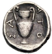 Diobol - Saratokos Type III, Central and Eastern Europe (ancient), 407 BC - 369 BC reverse image