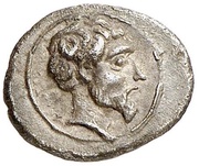 Diobol - Metokos Vine branch on reverse obverse image