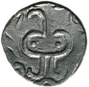 Unknown Æ - Anonymous Kangju; 3rd period; facing left; retrograde tamgha; with two dots, Central Asia (ancient), 201-601 reverse image