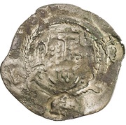 1 Drachm Peroz I imitation; Kobadien; countermark types: 1 / 1, 2 reverse image