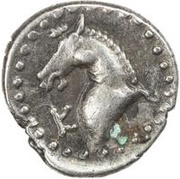 1 Hemidrachm - Ashtat Nakhshab; facing left, Central Asia (ancient), 50-225 reverse image