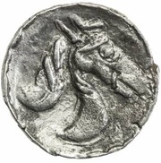 1 Obol Antiochos imitation; Samarqand; regular bust, Central Asia (ancient), 201 BC - 101 AD reverse image