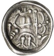 1 Obol Antiochos imitation; Samarqand; stylized archer; bow to the right, Central Asia (ancient), 201-401 reverse image