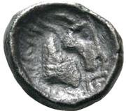 1 Hemidrachm Antiochos imitation; Samarqand, Central Asia (ancient), 201 BC - 101 AD reverse image
