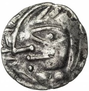 1 Hemidrachm Antiochos imitation; Samarqand; stylized bust obverse image