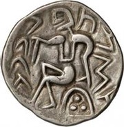 1 Tetradrachm Euthydem imitation; Yuezhi, Central Asia (ancient), 130 BC - 1 BC reverse image