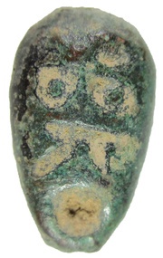 Ant-nose Money "Ghost face" type; with upper line obverse image