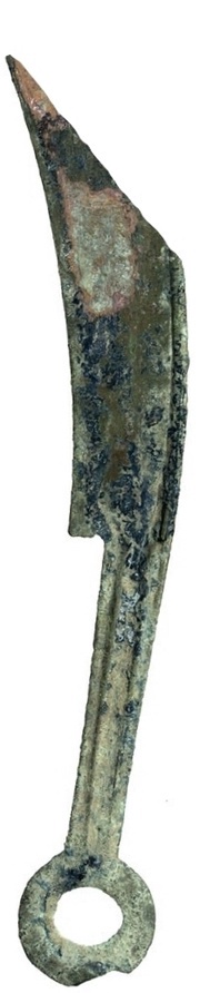 Pointed-tip knife With ideograms; half-unit obverse image