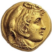 Stater - deified Alexander III Alexandreia obverse image