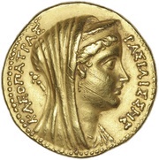 Octodrachm - Ptolemy VI Philometor, Cleopatra I obverse image