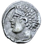 Silver 1 As Male head series I: facing left obverse image