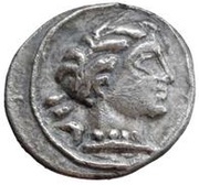 Silver 2½ Asses Necklaced male head series obverse image