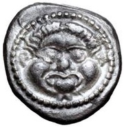 Silver 5 Asses Gorgoneion series I obverse image