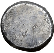 Silver 5 Asses Corinthian helmet series, Etruria, 401 BC - 301 BC reverse image