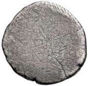 Silver 5 Asses Turms series III: facing right; blank, Etruria, 301 BC - 206 BC reverse image