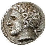 Silver 5 Asses Male head series II: facing left obverse image