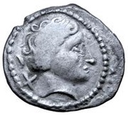 Silver 10 Asses Male head series II obverse image