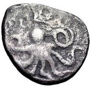 Silver 20 Asses Gorgoneion series II: octopus, Etruria, 301 BC - 206 BC reverse image