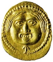 Gold 50 Asses Gorgoneion series III obverse image