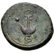 1 Uncia Wheel / Anchor; struck, Etruria, 225 BC - 211 BC reverse image