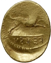 Gold 5 Asses, Etruria, 301 BC - 265 BC reverse image