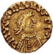 Tremissis in the name of Justinian I obverse image