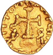 Pseudo-imperial tremissis in the name of Justin II reverse image