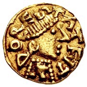 Tremissis - Moneyer Madelinus Dorestad mint obverse image
