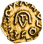 Tremissis - Theuderic II Avenches mint obverse image