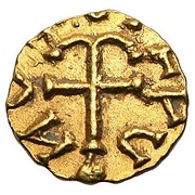Tremissis - Moneyer Angiulfus Orleans mint, Frankish Kingdoms, 620-640 reverse image