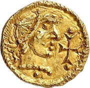 Tremissis - Moneyer Elafius Banassac mint obverse image