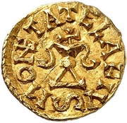 Tremissis - Moneyer Elafius Banassac mint, Frankish Kingdoms, 620-640 reverse image